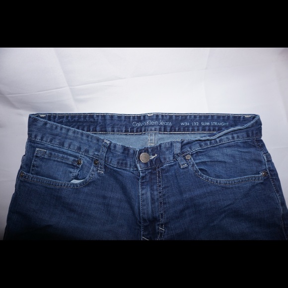 Calvin Klein Slim Strait Jeans - Picture 3 of 6